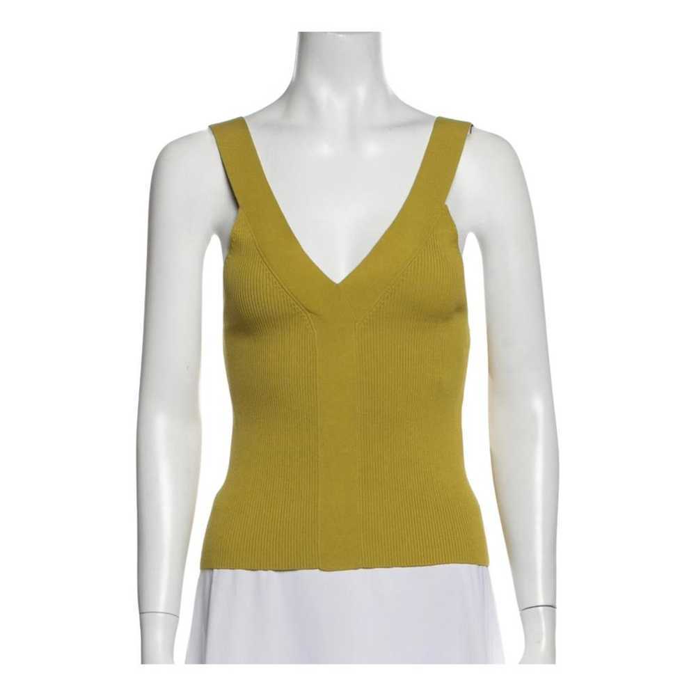rokh Knitted V Neck Vest NWT Acid Yellow Chartreuse S